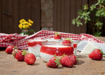 Rezept Spaghetti Eis mit Erdbeeren