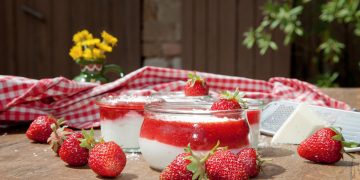 Rezept Spaghetti Eis mit Erdbeeren